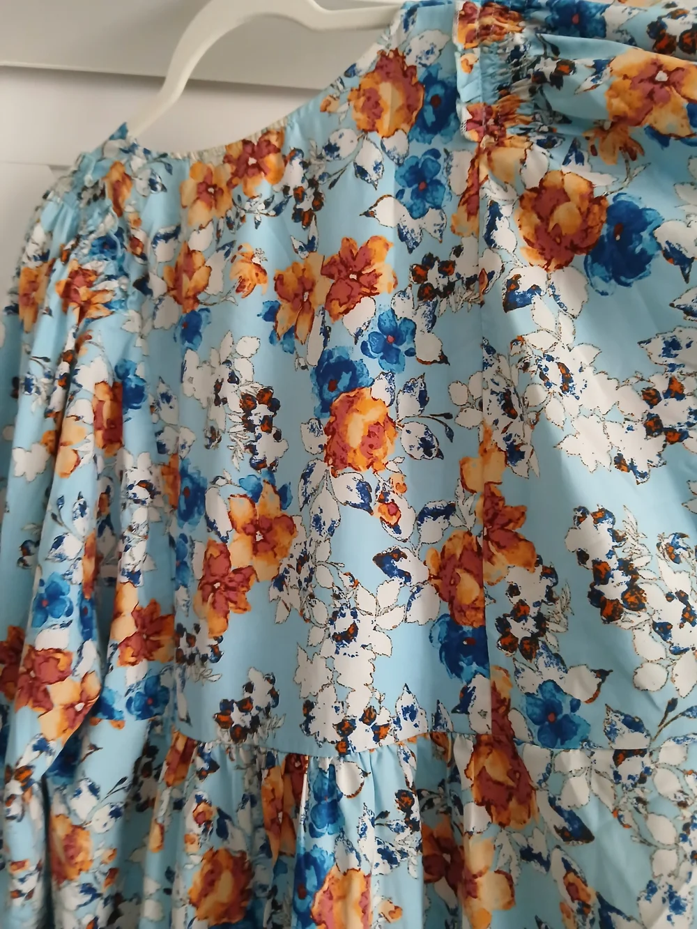 Suzanne Betro Light Blue Floral Midi Dress - Picture 5 of 5